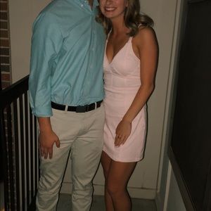 Free people light pink corset dress